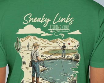 Sneaky Links Golf Course Fishing T-Shirt | Golf Fish Graphic Tee