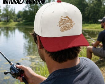 Bass Fishing Hat - Jig Fishing, Gettin' Jiggy Two Toned Hat