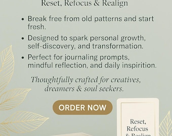 36 Reflection Prompts for Self-Care & Personal Growth | Printable Digital Card Deck