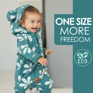 Bear Ear Baby Romper | Hooded Neutral Baby Jumpsuit | Grow With Me Outfit | Baby Shower Gift