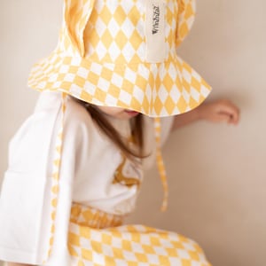 Pierrot Baby Sun Hat / Brimmed Sun Hat / Kids Hat / Toddler Hat / Newborn Hat / Baby Headwear / Eared Baby Hat / Hat with Ears