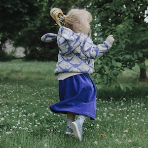 Blue Skirt / Short Dress / Kids Mini / Twirl Skirt for Girls / Children&#39;s Dress / Kids Corduroy Skirt / Back to School Outfit