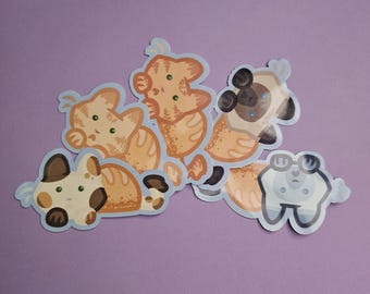 Bread Loaf Cat Stickers