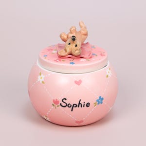 Custom Pet Urn Handmade Forget me not pet Urn Cat urn Dog urn Ceramic Cat Jars Ceramic Urn for Ashes  Floral Keepsake for Lovers