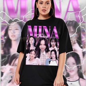 MINA Twice, Mina Shirt, Mina Fan Tees, Mina Twice Merch, Mina Vintage Shirt, Retro Mina Korean Tour Tshirt, Mina Gift Poster Shirt