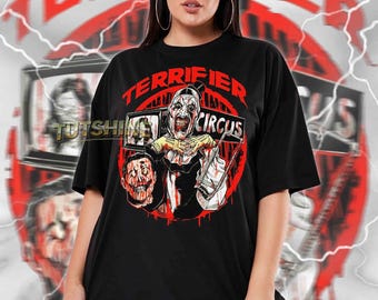 Vintage Terrifier Horror Movie T-Shirt: Art The Clown Halloween Shirt