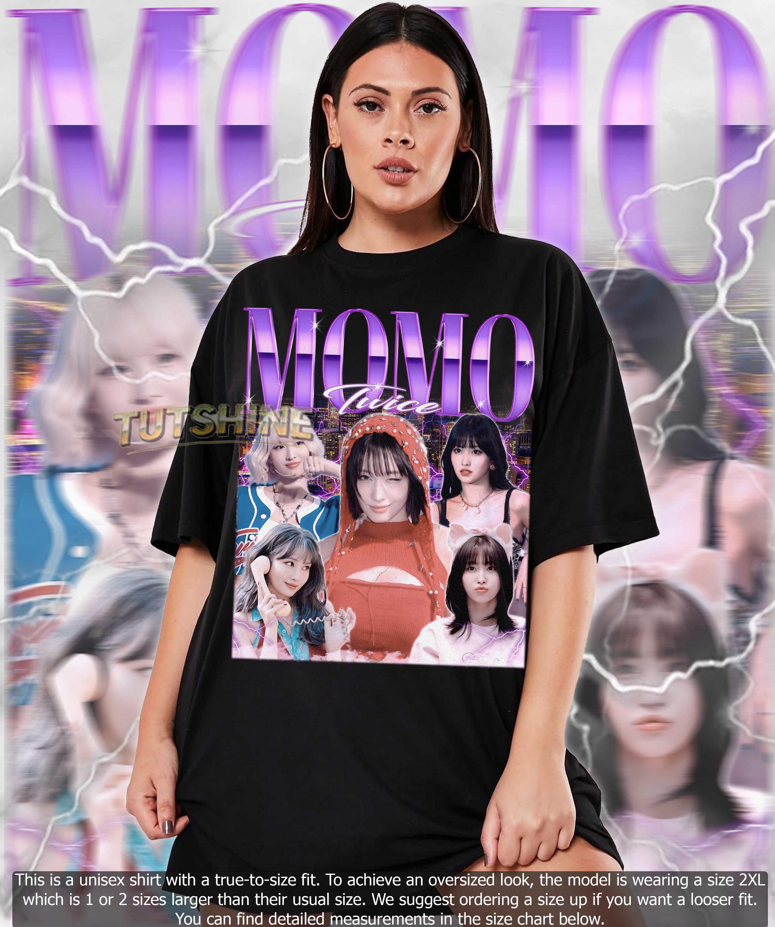 モモ TWICE シャツ、モモ ヴィンテージ シャツ、モモ レトロ 90年代 T 