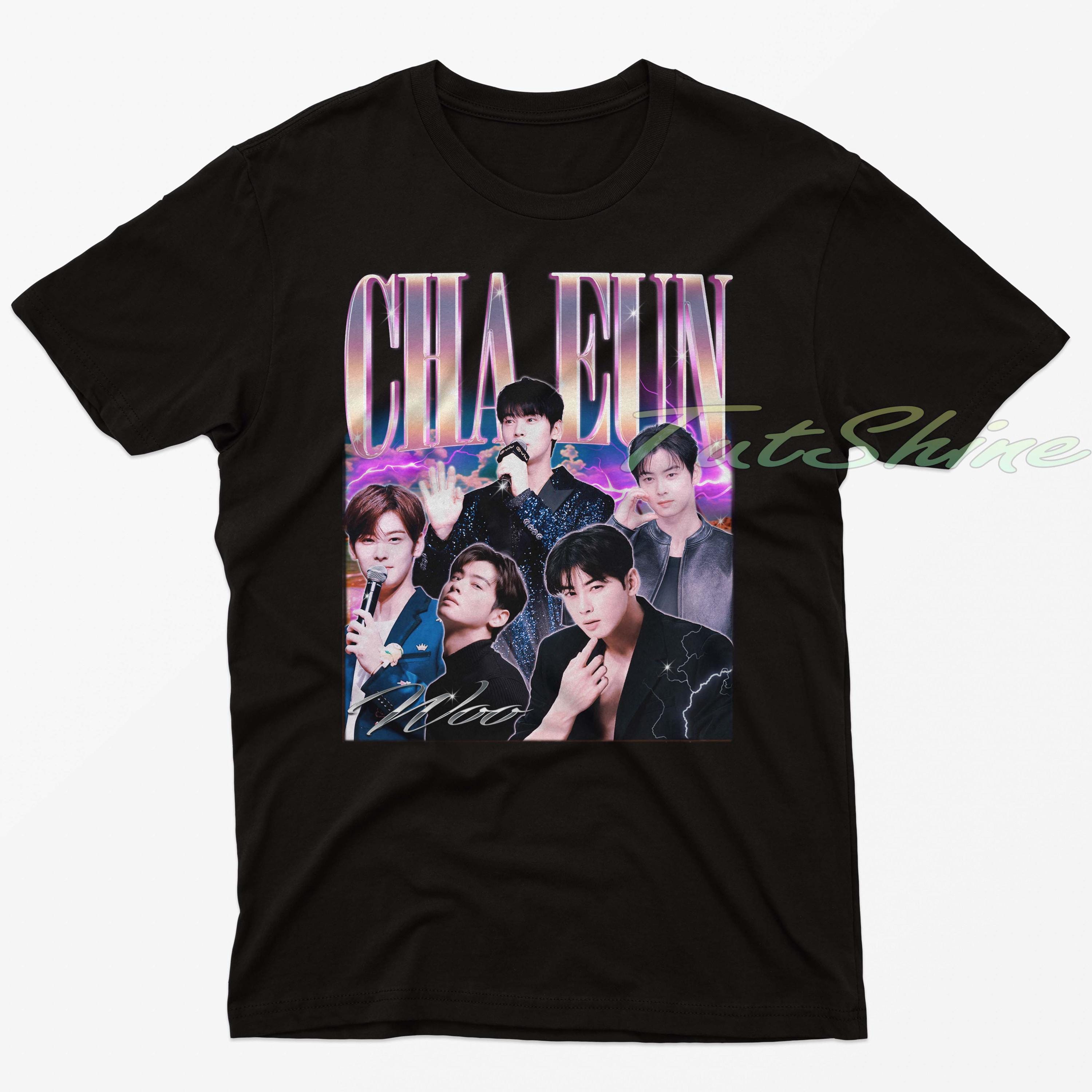 CHA EUN-WOO CK サイン入りTシャツ CHA EUN-WOO チャウヌ CK サイン