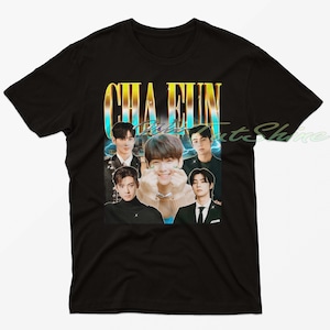 CHA EUN-WOO Vintage Shirt, Cha Eun-Woo Homage Tshirt, Cha Eun-Woo Fan Tees, Cha Eun-Woo Retro 90s Sweater, Cha Eun-Woo Throwback