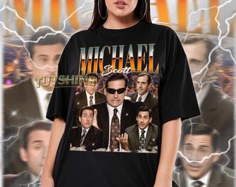 T-shirt vintage Michael Scott en édition limitée, T-shirt unisexe graphique, T-shirt hommage aux fans rétro des années 90, cadeau pour femme et homme