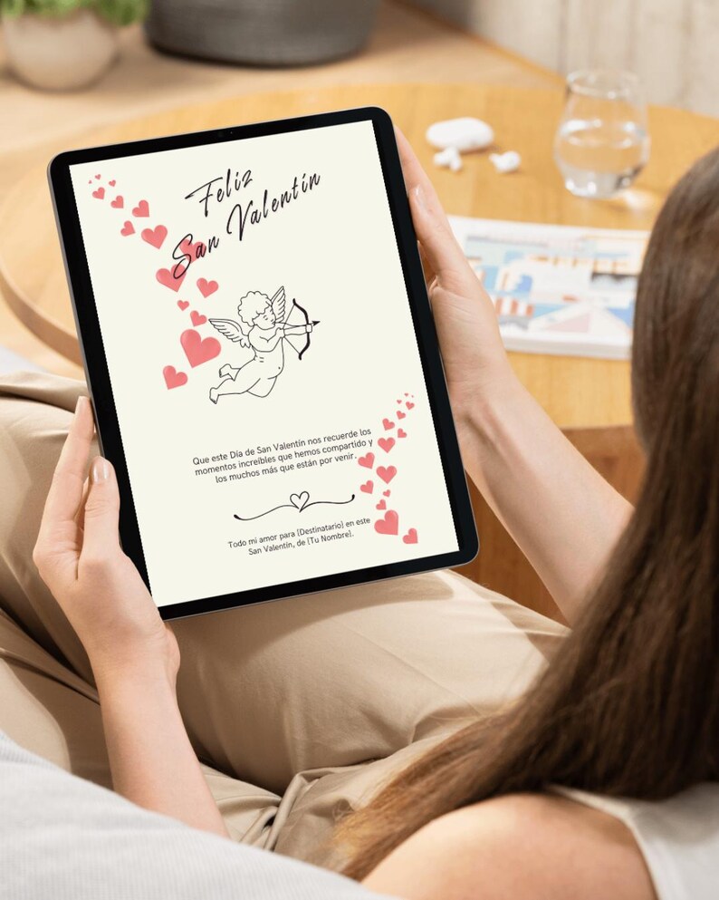 Tarjeta San Valentín En Español, Customizable Valentine's Day Card ...