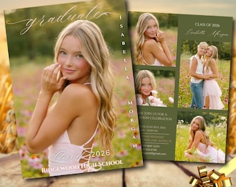 Modern Graduation Announcement Card: Class of 2026 (Digital Download)