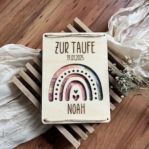 Taufgeschenk, Taufe Geschenk, Geldgeschenk, Taufgeschenke für Jungen, Taufgeschenke für Mädchen, Geschenk Geburt, Holzkarte