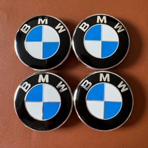 BMW Wheel Center Caps 56 mm / 68 mm – Set of 4 | Car Hub Cap Emblem Badge Rim Center Cover for BMW 1 3 5 Series X Models