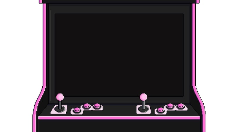 Pink/black Retro Arcade Machine Twitch Overlay - Etsy