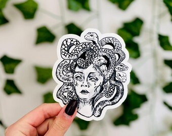 Hand-Drawn Medusa Sticker