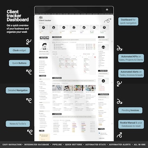 Notion CRM Client Tracker Template | Client Management, Project Tracker ...