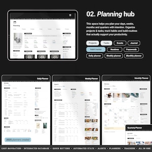 2026 Notion Life Planner | All-in-One Notion Template | Notion Planner Template | Notion Dashboard Aesthetic | Second Brain Digital Planner image 4