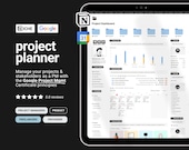 All-in-One Notion Project Management Dashboard | Project Tracker, Task Tracker & Work Planner | All-in-One Business Notion Template