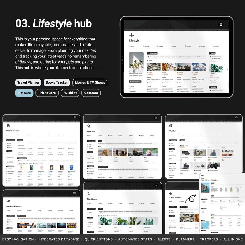 2026 Notion Life Planner | All-in-One Notion Template | Notion Planner Template | Notion Dashboard Aesthetic | Second Brain Digital Planner image 6