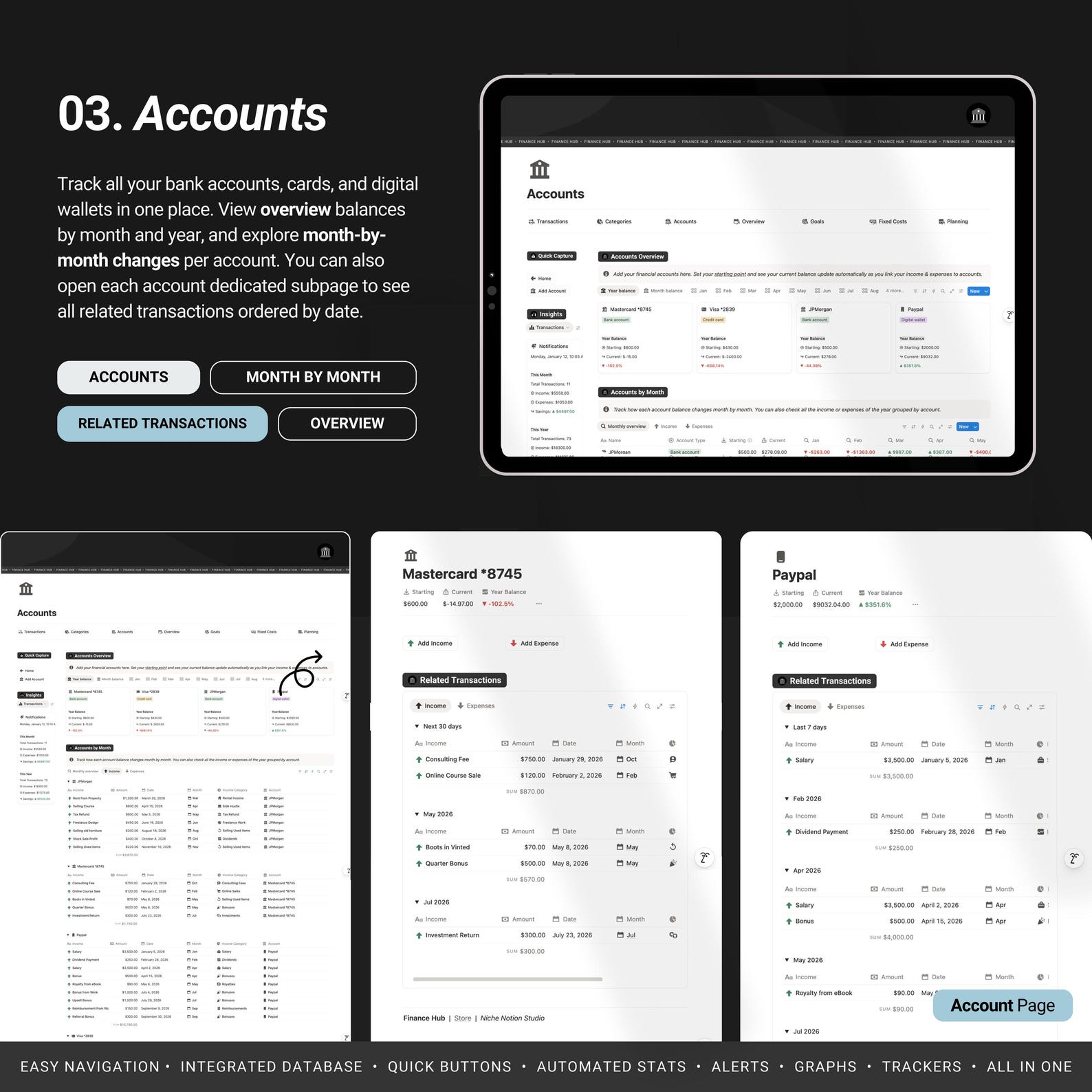 Notion Finance Planner Template | Personal Finance Tracker & Budget ...