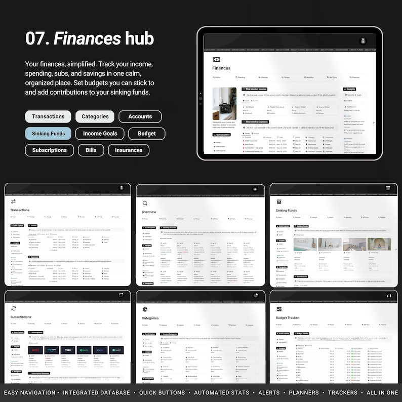 2026 Notion Life Planner | All-in-One Notion Template | Notion Planner Template | Notion Dashboard Aesthetic | Second Brain Digital Planner image 10