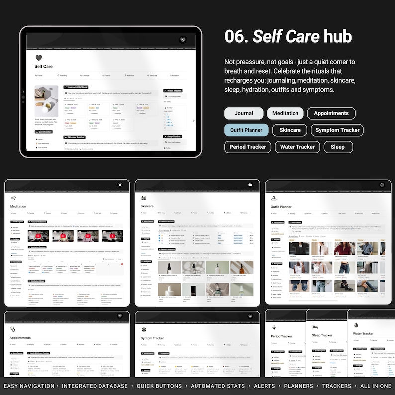 2026 Notion Life Planner | All-in-One Notion Template | Notion Planner Template | Notion Dashboard Aesthetic | Second Brain Digital Planner image 9
