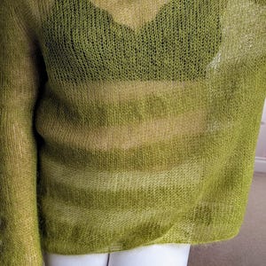 Luxurious Silk-Kid-Mohair Sweater: Boat Neck, Long Sleeves, Straight Fit image 1