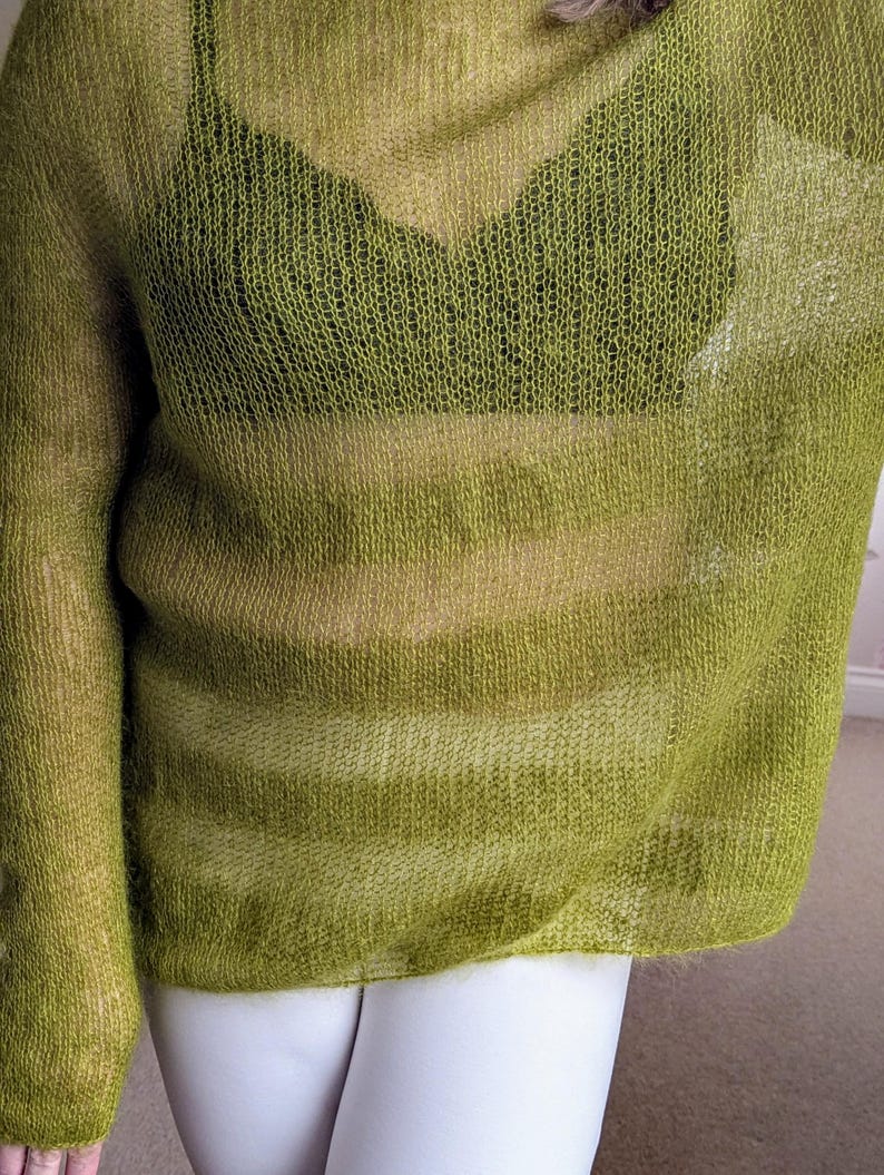 Luxurious Silk-Kid-Mohair Sweater: Boat Neck, Long Sleeves, Straight Fit image 1