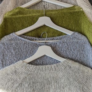 Luxurious Silk-Kid-Mohair Sweater: Boat Neck, Long Sleeves, Straight Fit image 10