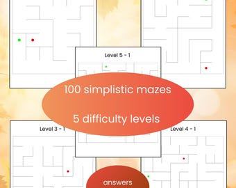 Maze Activity Book: 100 Printable Mazes for Kids (PDF Download)