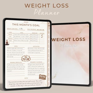 Weight Loss Journal, Digital Planner, GoodNotes Planner, iPad Planner, Fitness Planner, Workout Planner, Meal Planner, Weight Tracker