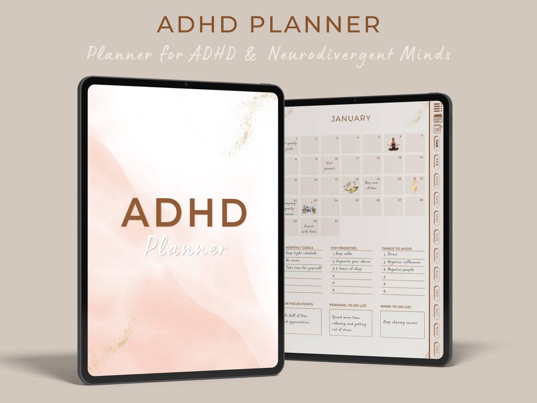 ADHD Digital Planner, ADHD Planner, Daily Planner, Weekly Planner ...