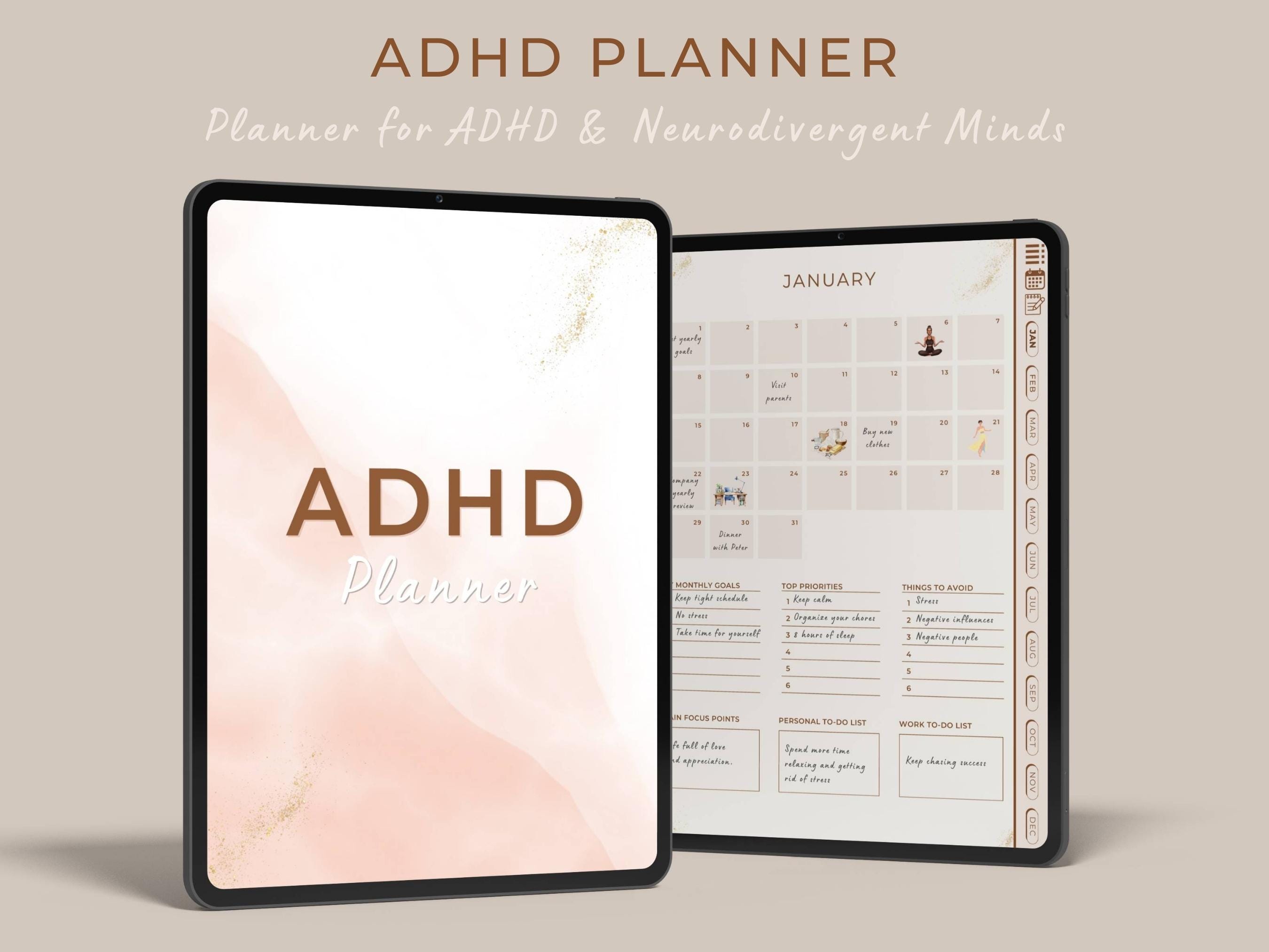 ADHD Digital Planner, ADHD Planner, Daily Planner, Weekly Planner ...