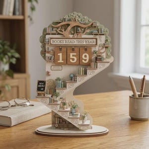 Tree Of Life Book Tracker Wall Hanging, Books Read This Year Counter Library Decor, Reading Tracker Gift For Book Lovers