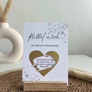 Rubbelkarte „Rubbel mich… an deinem Geburstag!“ | Emotionale Überraschung | Gutschein Karte | Geschenk für Partner, Freundin, Familie
