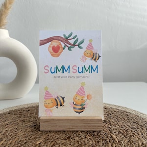 Einladungskarten Kindergeburtstag Bienenmotto |