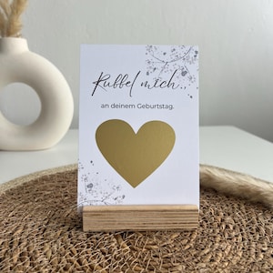 Rubbelkarte „Rubbel mich… an deinem Geburstag!“ | Emotionale Überraschung | Gutschein Karte | Geschenk für Partner, Freundin, Familie