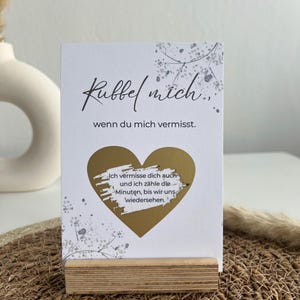 Rubbelkarte „Rubbel mich… wenn du mich vermisst!“ | Emotionale Überraschung | Gutschein Karte | Geschenk für Partner, Freundin, Familie