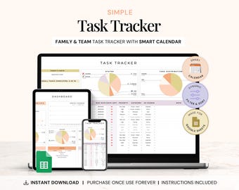 Task Tracker Spreadsheet Google Sheets, Weekly Task Tracker, Digital Task Tracker, To-Do List Spreadsheet, Task Manager Team Project Manager