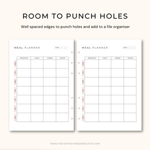 Printable Meal Planner, Weekly Meal Planner PDF, Grocery List Planner, Family Meal Planner, Instant Download Meal Planner, Food Planner image 4