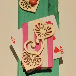 Herzen und Karten - Wandkunst