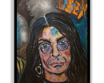 Ozzy Osbourne Portrait - Acrylic Painting on Canvas