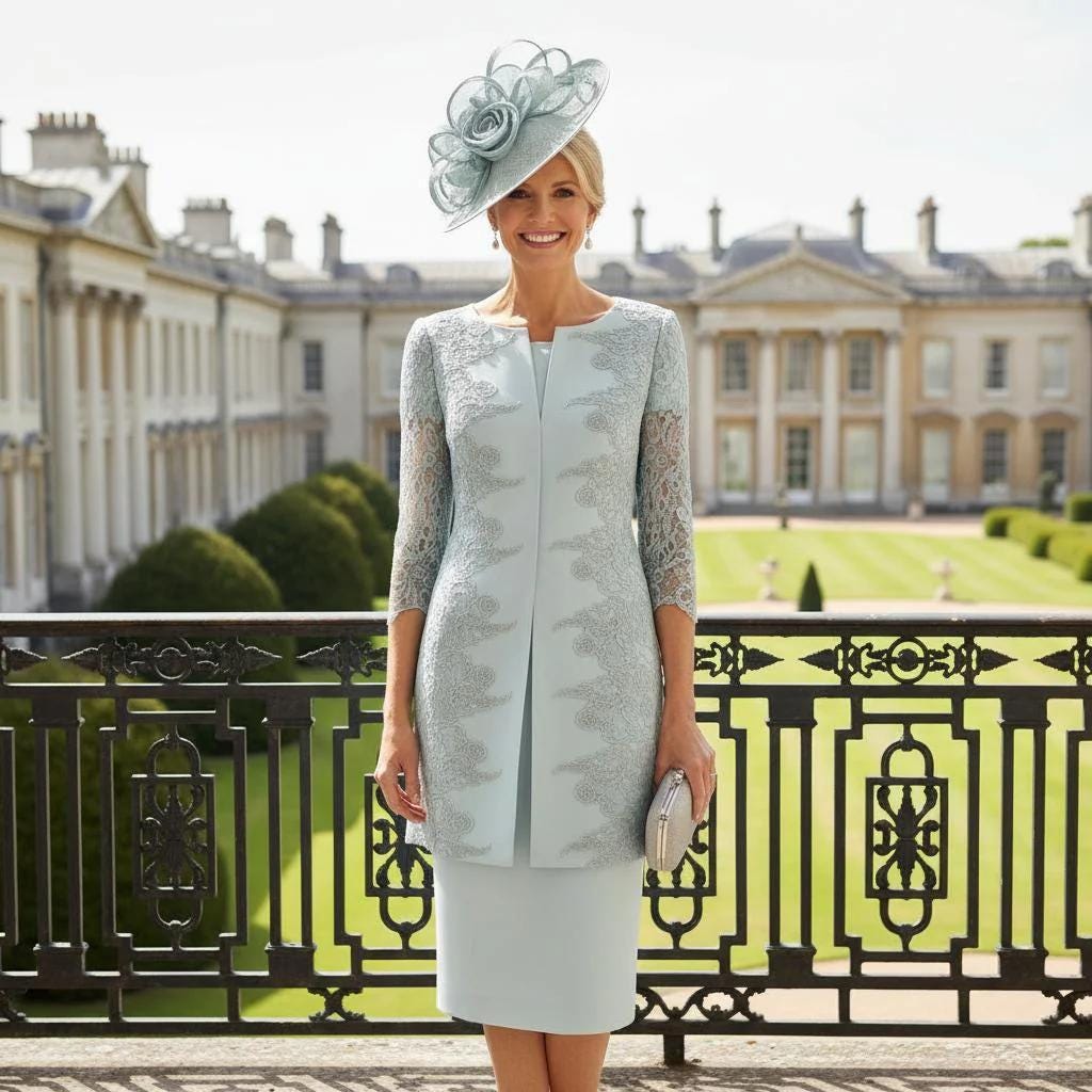 Couture Club Dress & Jacket Mint 4G264 Mother of the Bride / Groom UK Size  12
