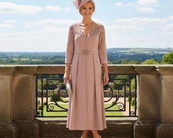 Veni Infantino Dusky Pink 991999 Mother of the Bride Dress, UK Size 8