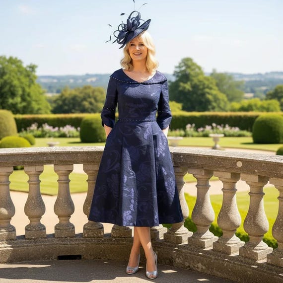 Lizabella Dress Navy 2511 Mother of the Bride / Groom UK Size 12, 14, 16 Lizabella Dress Navy 2511 Mother of the Bride / Groom UK Size 12, 14, 16