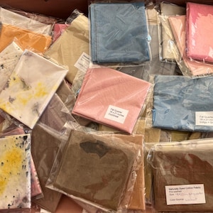 Fat Quarters - Naturally Dyed/Printed Cotton Fabric