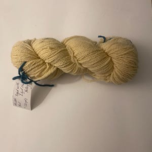 Naturally dyed handspun yarn, yellow, 120 yards, botanical dye, 100% wool