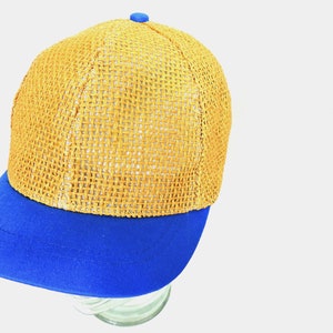 Small Open Weave Straw Baseball Cap