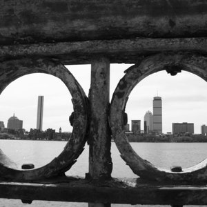 Back Bay skyline along the Charles River, Boston.